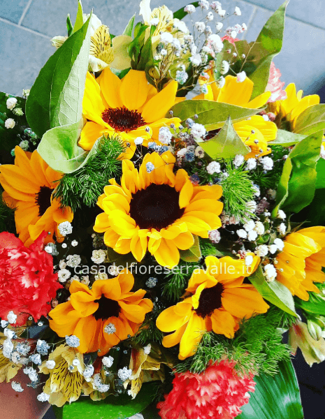 Bouquet misto girasoli